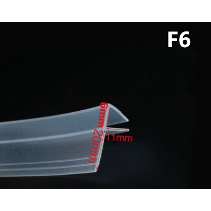 Cuộn Dây Cao Su silicone 2M Dán Cửa Kính / Cửa Sổ / Nhà Tắm Hình Chữ F / h Kích Thước 6 / 8 / 10 / 12Mm Kính