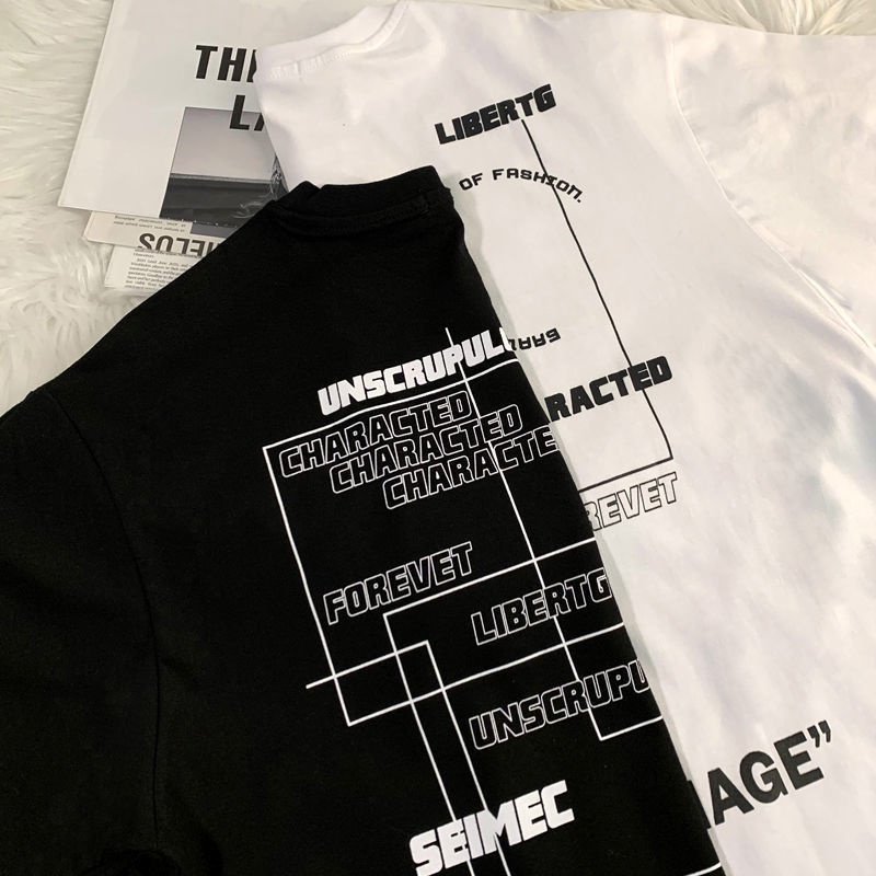 Áo Thun 100% Cotton Tay Ngắn Dáng Rộng Phong Cách Retro Cho Nam Giới