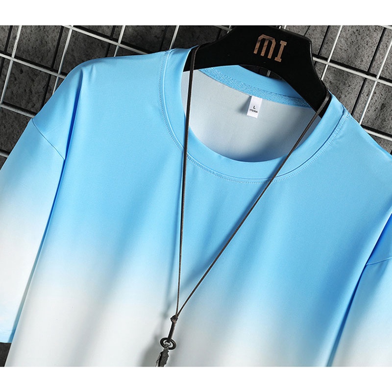 Áo Thun Tay Ngắn Chất Liệu Lụa Lạnh Thoáng Khí In Họa Tiết Độc Đáo Thời Trang Mùa Hè Mới Cho Nam