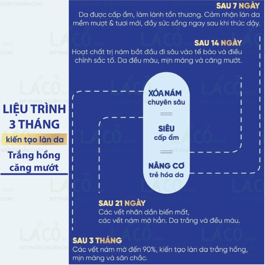 Bộ kem nám nhật YUKINA xóa nám tàn nhang chính hãng Yukina Nhật Bản Whitening Deep Treatment Serum nám sạm trắng sáng da