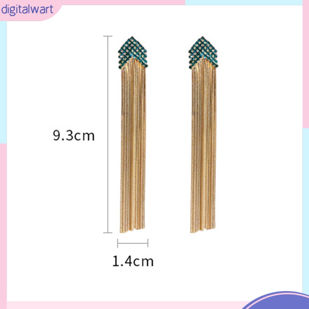 1 Đôi Bông Tai Hình Mũi Tên Đính Đá Lấp Lánh Phong Cách Bohemian Thời Trang