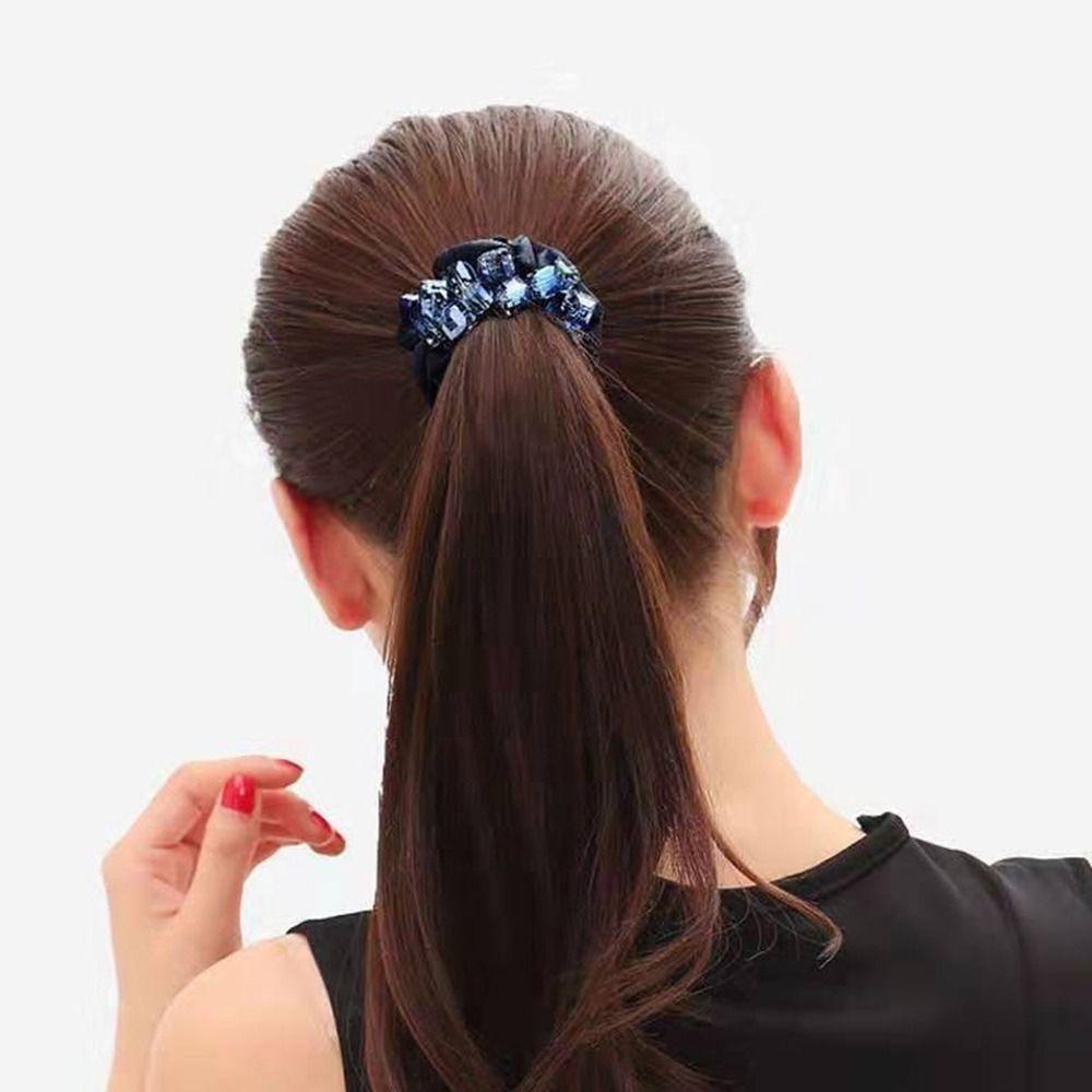 Dây Cột Tóc Scrunchies Bằng Vải In Họa Tiết Hoa Tinh Tế Thời Trang Cho Nữ