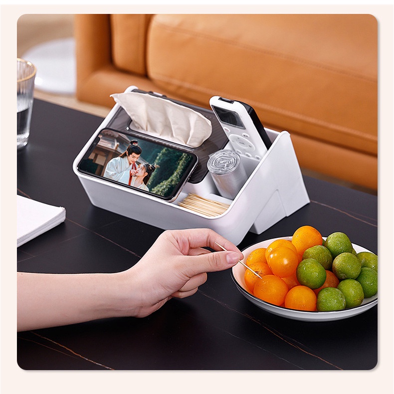 Munroe Hộp Đựng Khăn Giấy Đa Năng Để Bàn Cà Phê Khăn Ăn Điều Khiển Từ Xa