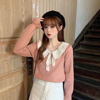 [HÀNG ORDER ]_ Áo len cổ tròn thắt nơ bánh bèo tiểu thư sang chảnh dễ mix đồ (CÓ VIDEO & ẢNH THẬT)