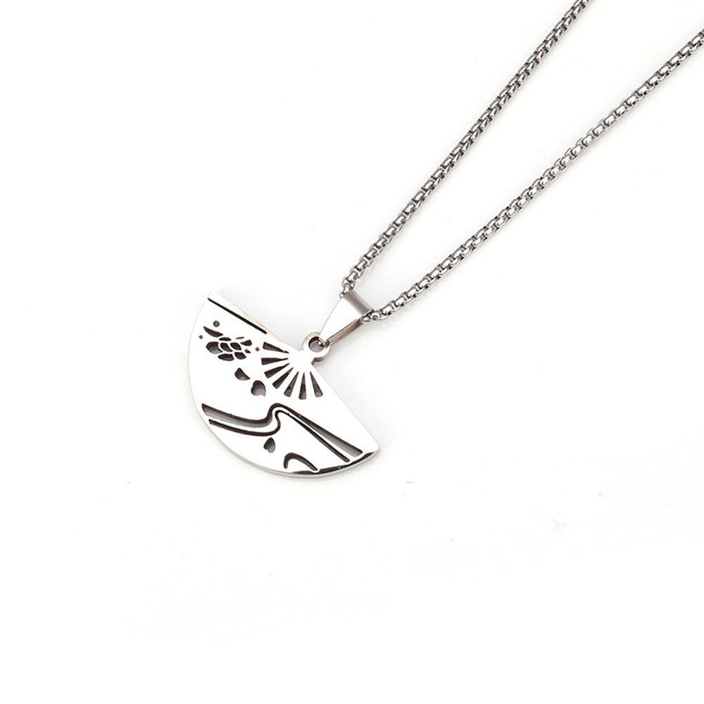 LOMBARD Vòng cổ Chuỗi Xích Mặt Hình Ma Thiết Kế Đơn Giản Cá Tính Cho Nam Genshin Va Chạm