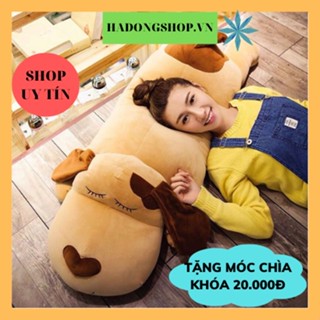  Gối ôm Gấu bông chó Husky mũi trái tim chất liệu bông cao cấp đủ size 45cm 55cm 70cm 90cm 1m15cm- HADONGSHOP.VN 