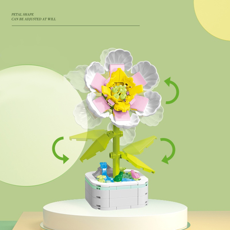 Bộ Đồ Chơi Lắp Ráp Hình Bó Hoa Hồng DIY Dành Cho Bé Gái