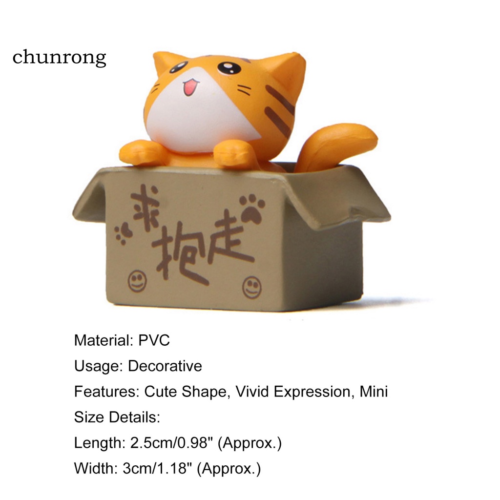 Cr Mô Hình Chú Mèo 3D Mini Trang Trí Sân Vườn