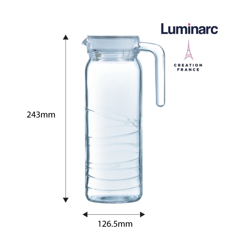 Bình Thuỷ Tinh Luminarc Dona Embossment Circle 1L - LUDOQ0434