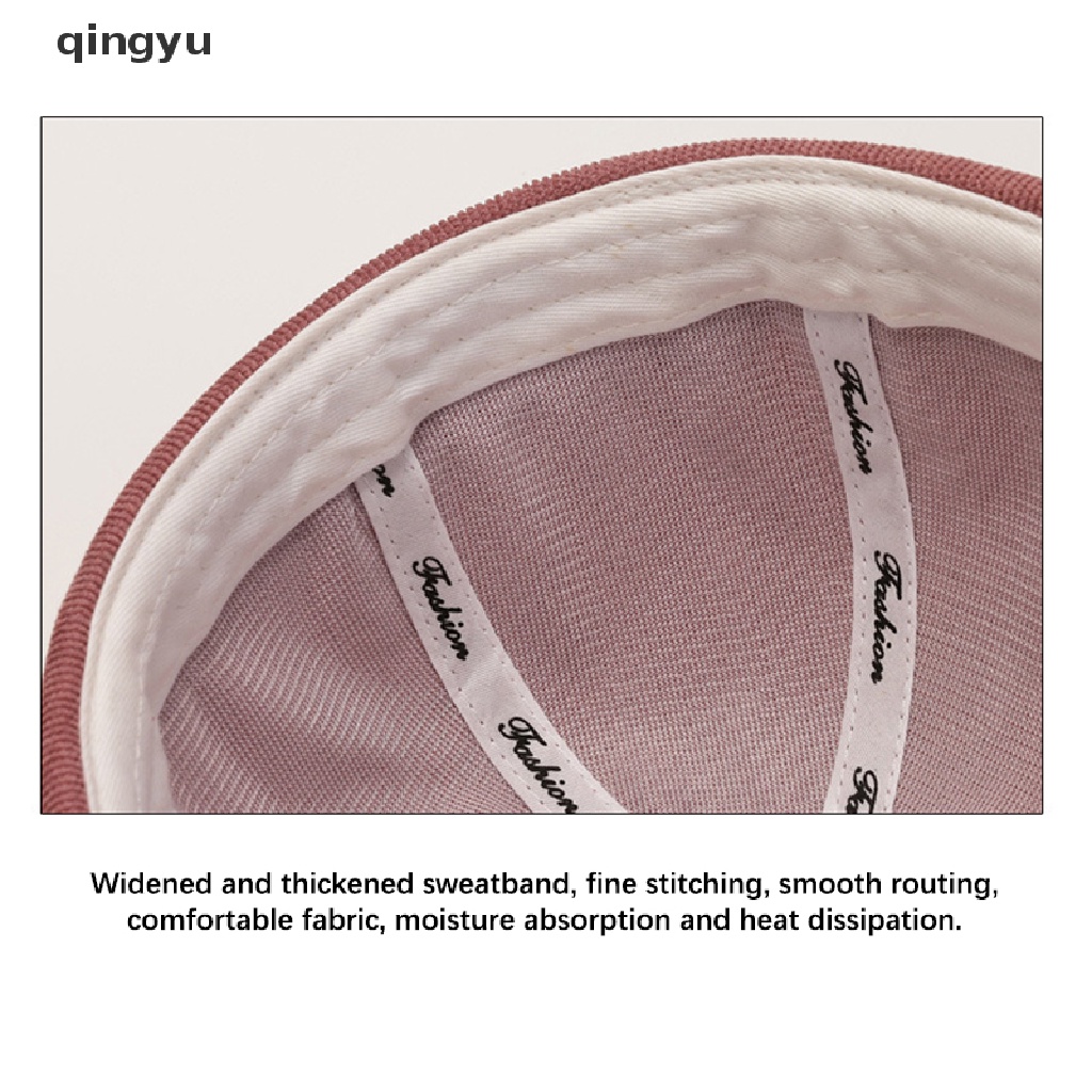 Qingyu Mũ Cotton Không Vành Có Khóa Điều Chỉnh Được Phong Cách Hip Hop Đường Phố Đơn Giản Thời Trang Cho Nam