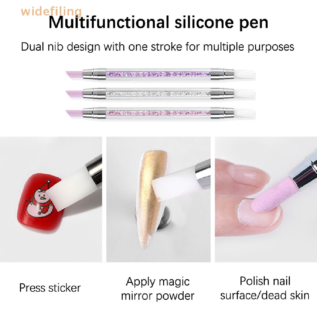 1 Cây Bút Silicone Hai Đầu Đính Đá Trang Trí Móng Tay Nghệ Thuật