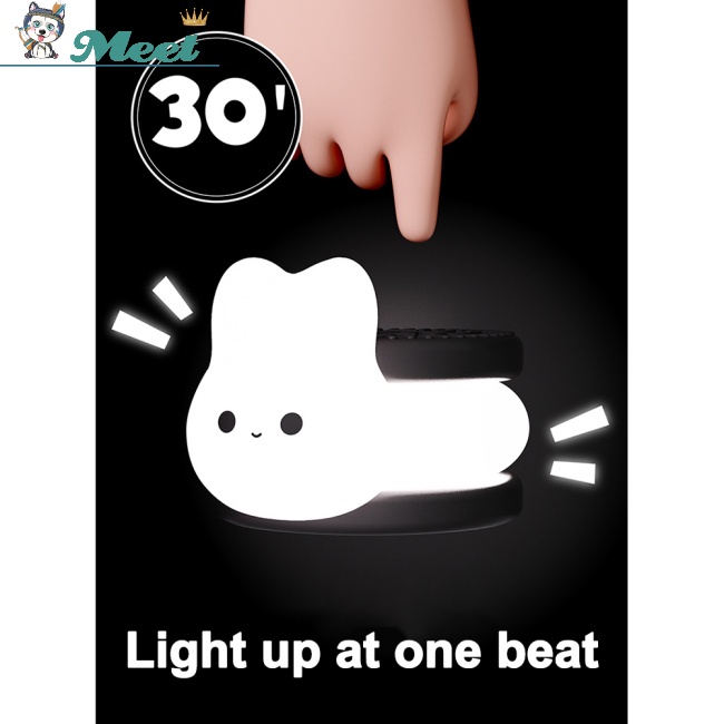 Đèn Led Để Bàn Hình Thỏ 5v 1a Sạc Cổng Usb Dùng Trang Trí Phòng Ngủ