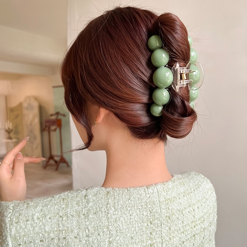 Kẹp Tóc Hình Cá Mập Đính Ngọc Trai Phong Cách Hàn Quốc Mới Cho Nữ