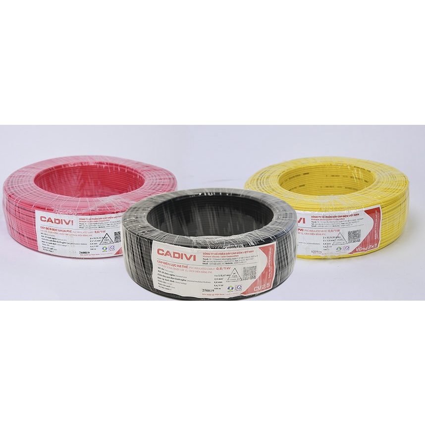 Giá Lẻ 1 Mét - Dây Điện Cadivi, Dây Điện ĐÔI Cadivi VCmd Các Size - Bảo Hành Chính Hãng