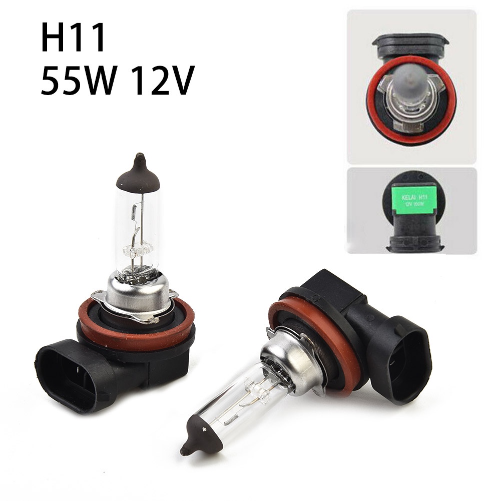 Set 2 Đèn Pha Halogen H11 12V 55W Siêu Sáng Chuyên Dụng Cho Xe Hơi