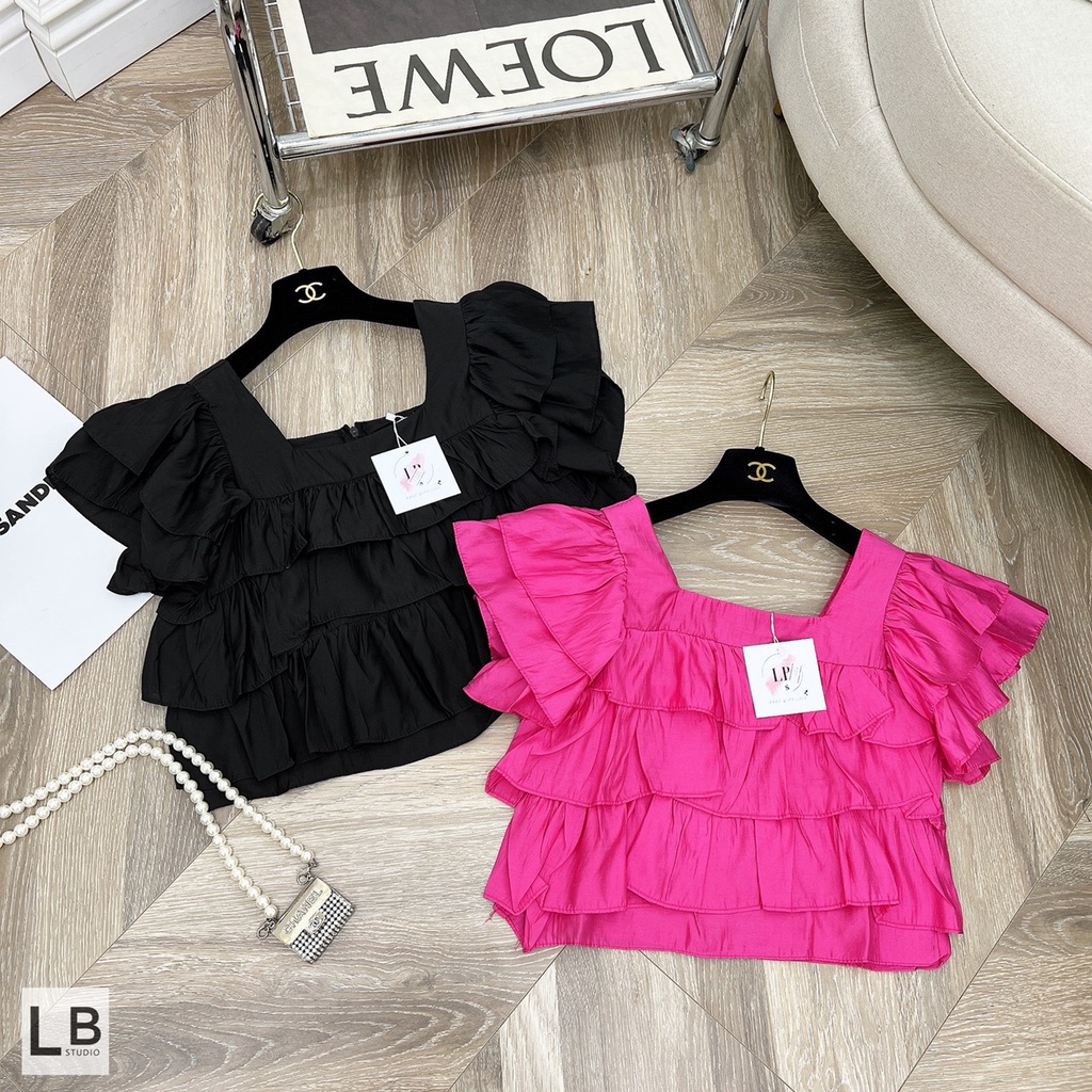 Áo ngắn tay bèo 3 tầng MQ Clothing