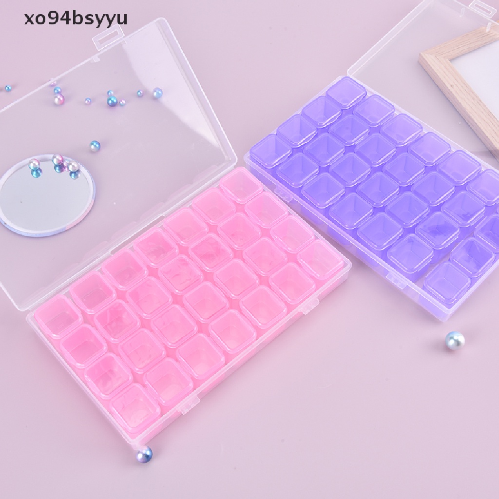 Hộp Nhựa 28 Ngăn Đựng Phụ Kiện Trang Trí Móng Tay Xo94Bsyu