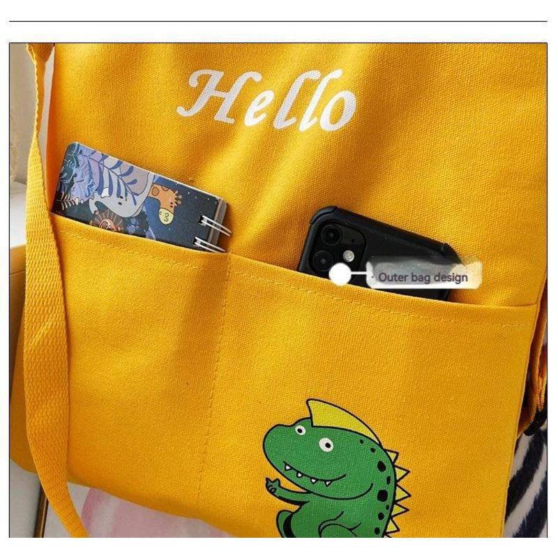 Túi Xách Canvas Sức Chứa Lớn Kiểu Dáng Đơn Giản Thời Trang Cho Nữ