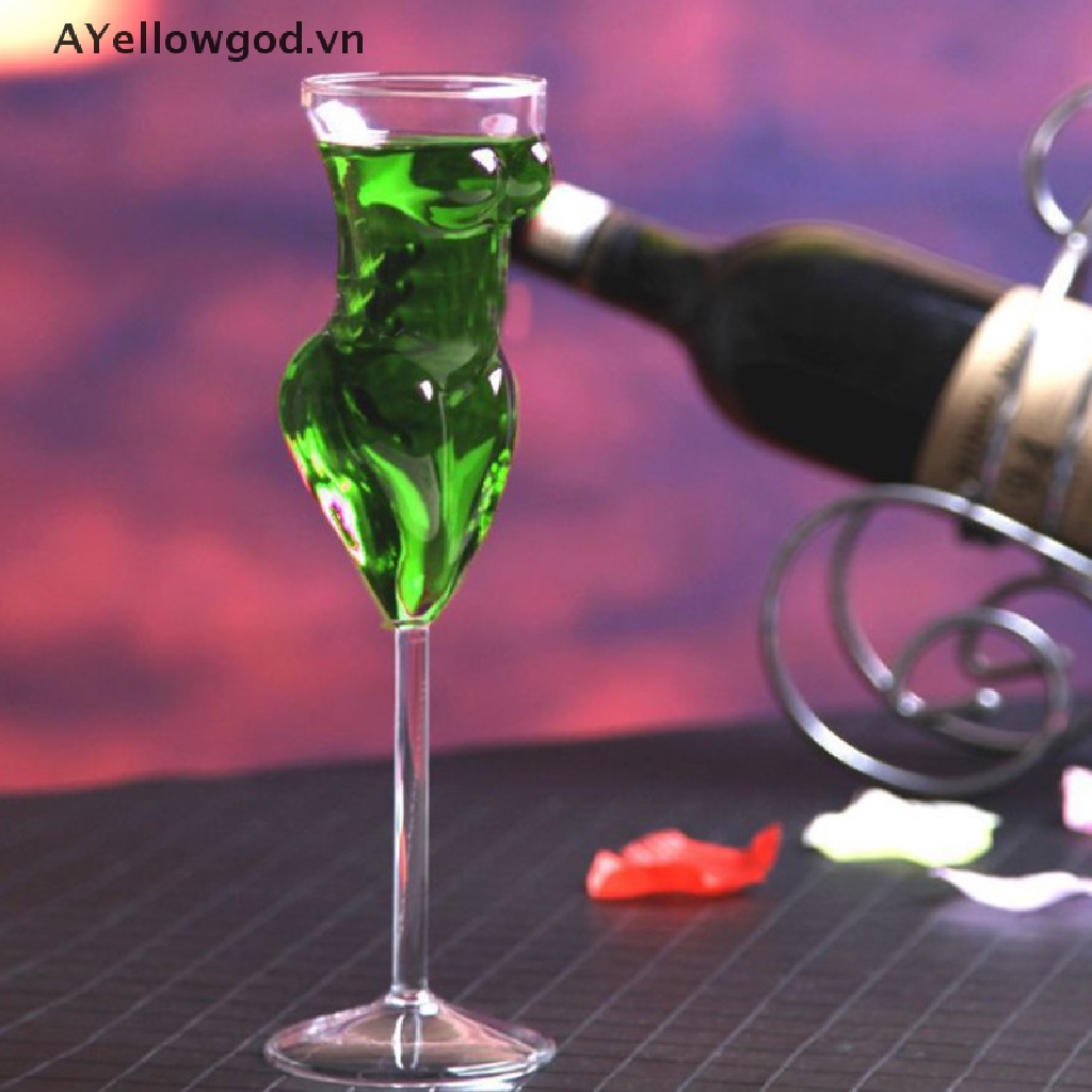 Ly Thủy Tinh Uống Rượu Cocktail Hình Dáng Cơ Thể Phụ Nữ.