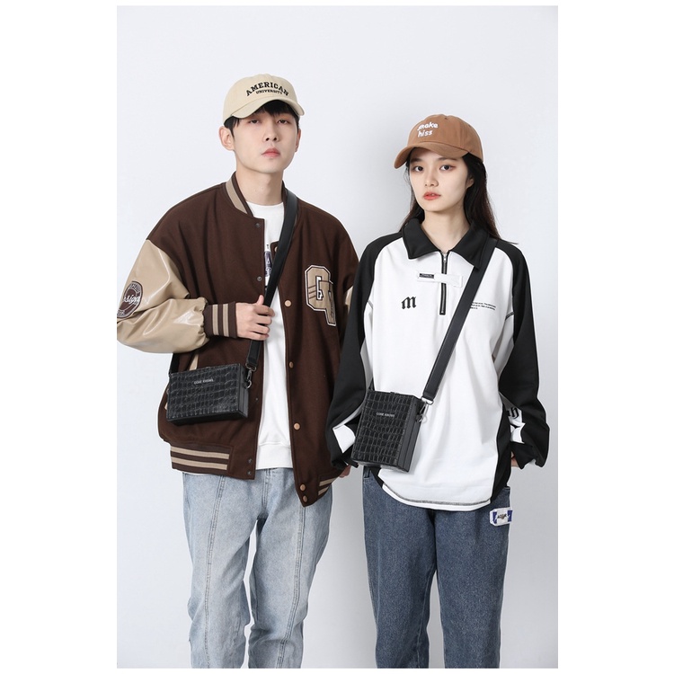 Túi Đeo JASMIN NOIR Chéo Vai Họa Tiết Da Cá Sấu Thời Trang Sành Điệu Cho Nữ