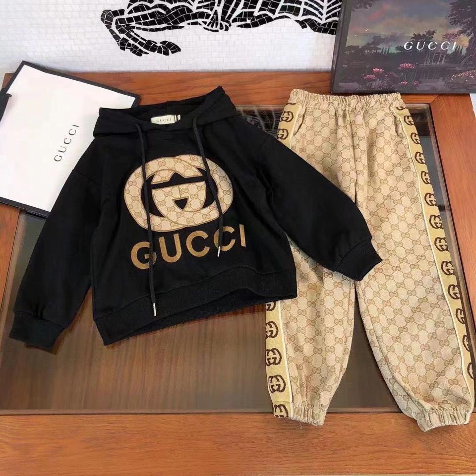 Không Có Nhãn Hiệu Trên Quần ÁoSet Đồ 2 Món Gồm Áo Hoodie / Áo Hoodie Tay Dài + Quần Dài In Họa Tiết Thời Trang Cho Bé Trai / Gái 1-14 Tuổi