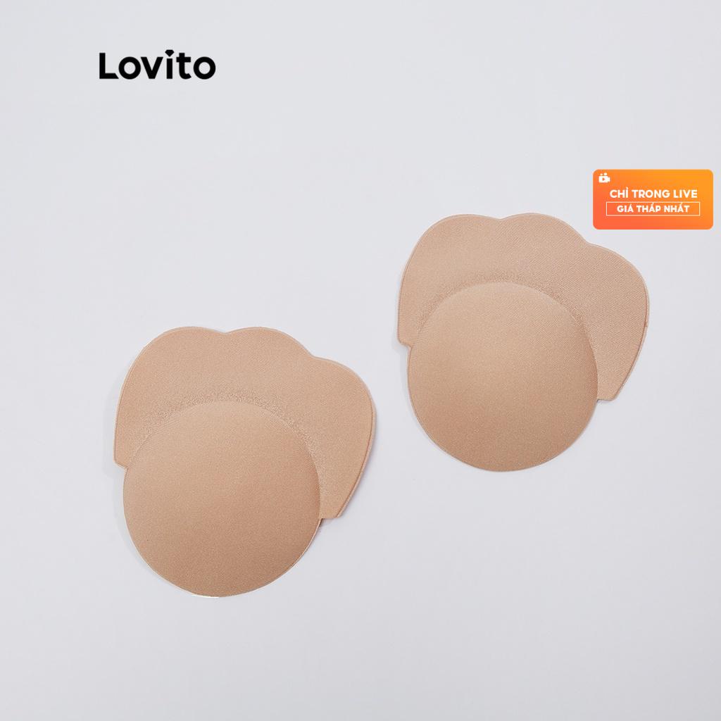 Phụ kiện đồ ngủ Lovito hình tròn phối ren màu trơn phong cách thường ngày L18X291 (Màu mơ/đen)