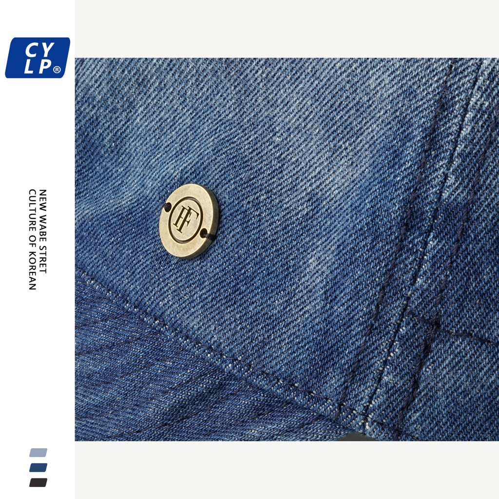 Nón Denim Rộng Vành Màu Nhuộm Phong Cách Nhật Bản Thời Trang Xuân Hè Cho Nữ