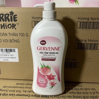 Sữa Tắm Trắng Da Gervenne 450g dâu bạch tuyết và lily hồng/kiwi và bạch trà/việt quất và lan Nam Phi