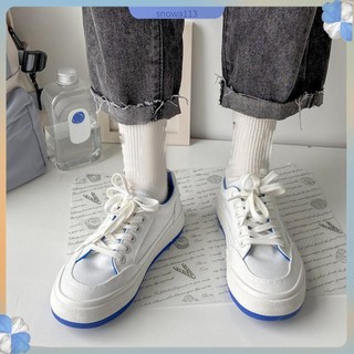 Mini Giay Giày vải cổ thấp cho nữ màu đơn giản thời trang học sinh mùa đông