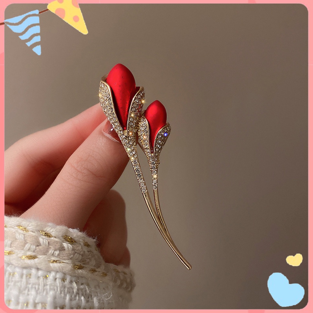 Trâm Cài Áo Hình Hoa Hồng Phong Cách Vintage