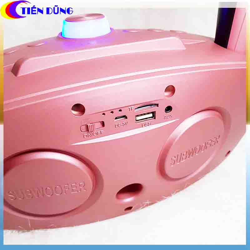 Loa Karaoke Bluetooth SD 306 Kiểu Dáng Cú Mèo Tặng Kèm 2 Micro