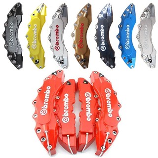 Set 4 ốp phanh đĩa trước sau in logo brembo 3d cho xe hơi