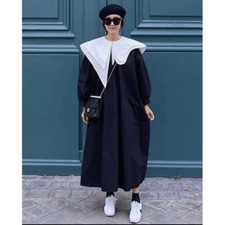 ĐẦM NHUNG ĐEN CỰC PHẨM CỔ BÈO CÁCH ĐIỆU
