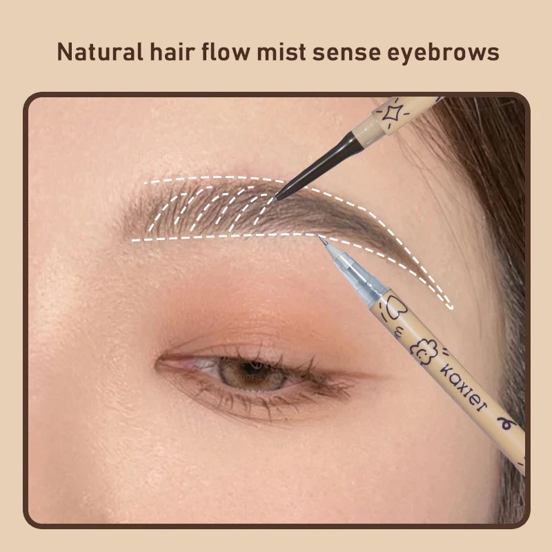 Bút Kẻ Lông Mày KAXIER 2 Trong 1 0.01 Siêu Mỏng Mịn Màng Sắc Tố Cao