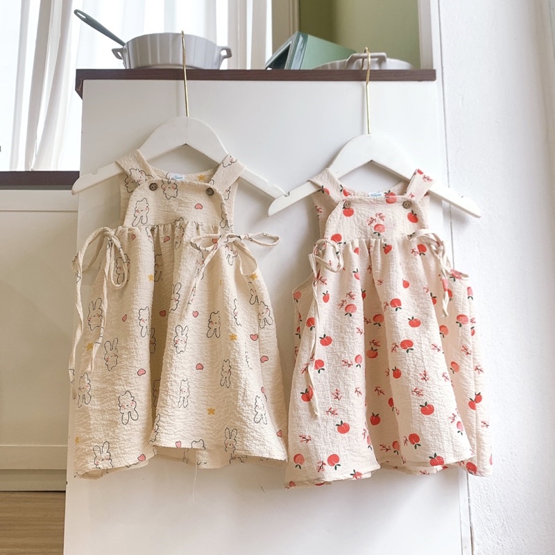 XẢ KHO LẺ SIZE  Váy yếm 2 dây cho bé gái, hàng thiết kế may kỹ, đủ size 8-26kg