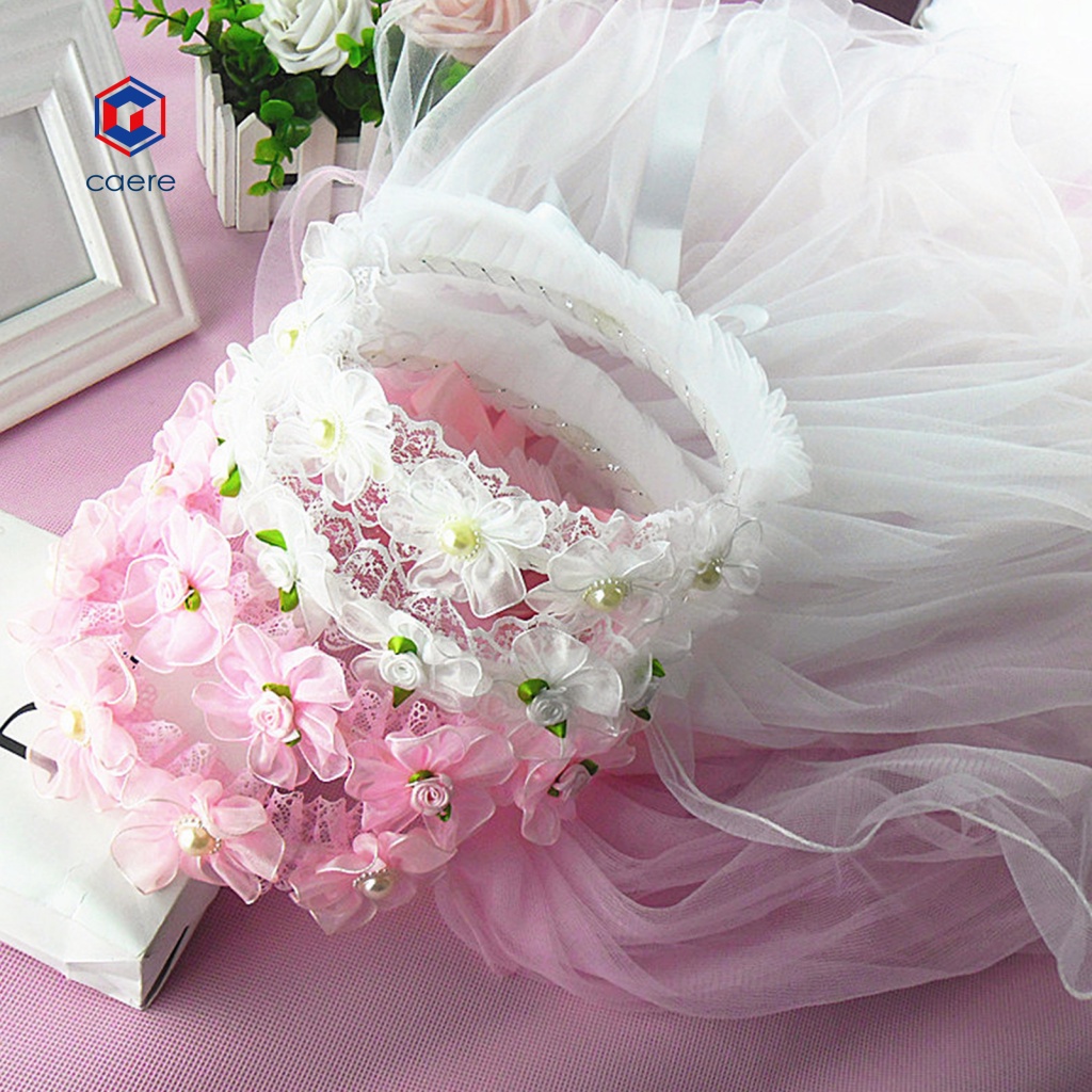 Cuốc Lá Điện Tử| Vòng Hoa Đội Đầu Đính Ngọc Trai Nhân Tạo Nhiều Màu Cho Bé