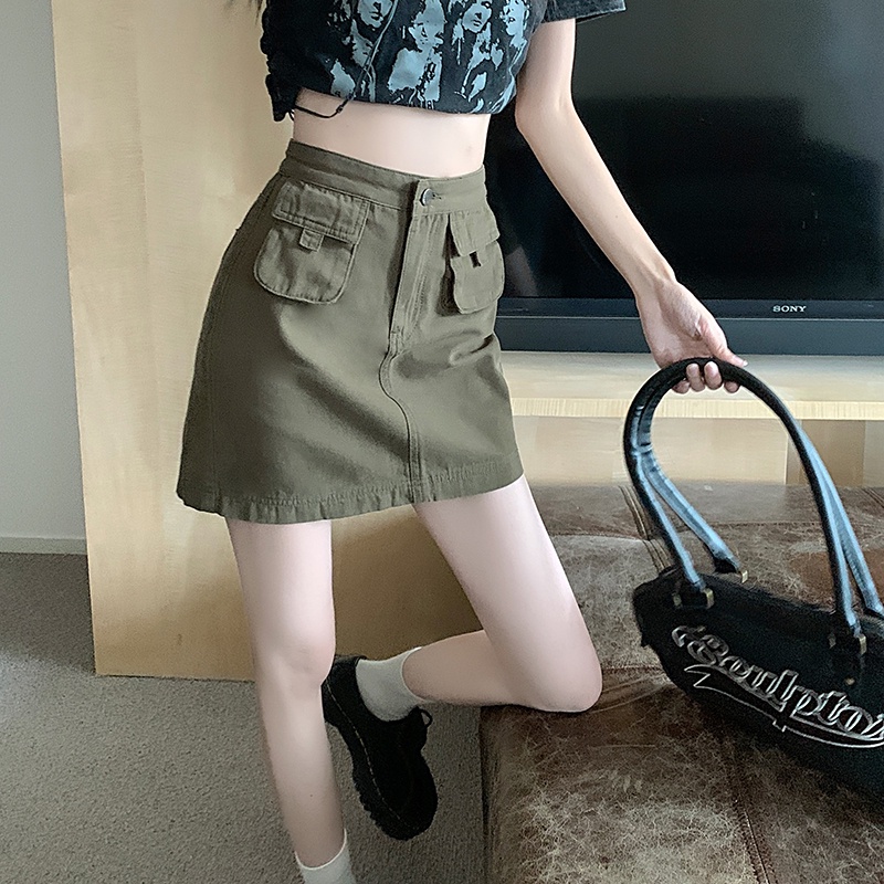 Chân váy jean Lưng Cao Thời Trang Mùa Xuân Dành Cho Nữ