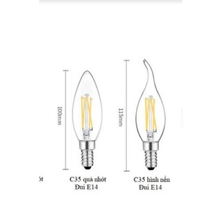 Bóng đèn LED E14 4W. Ánh sáng Vàng