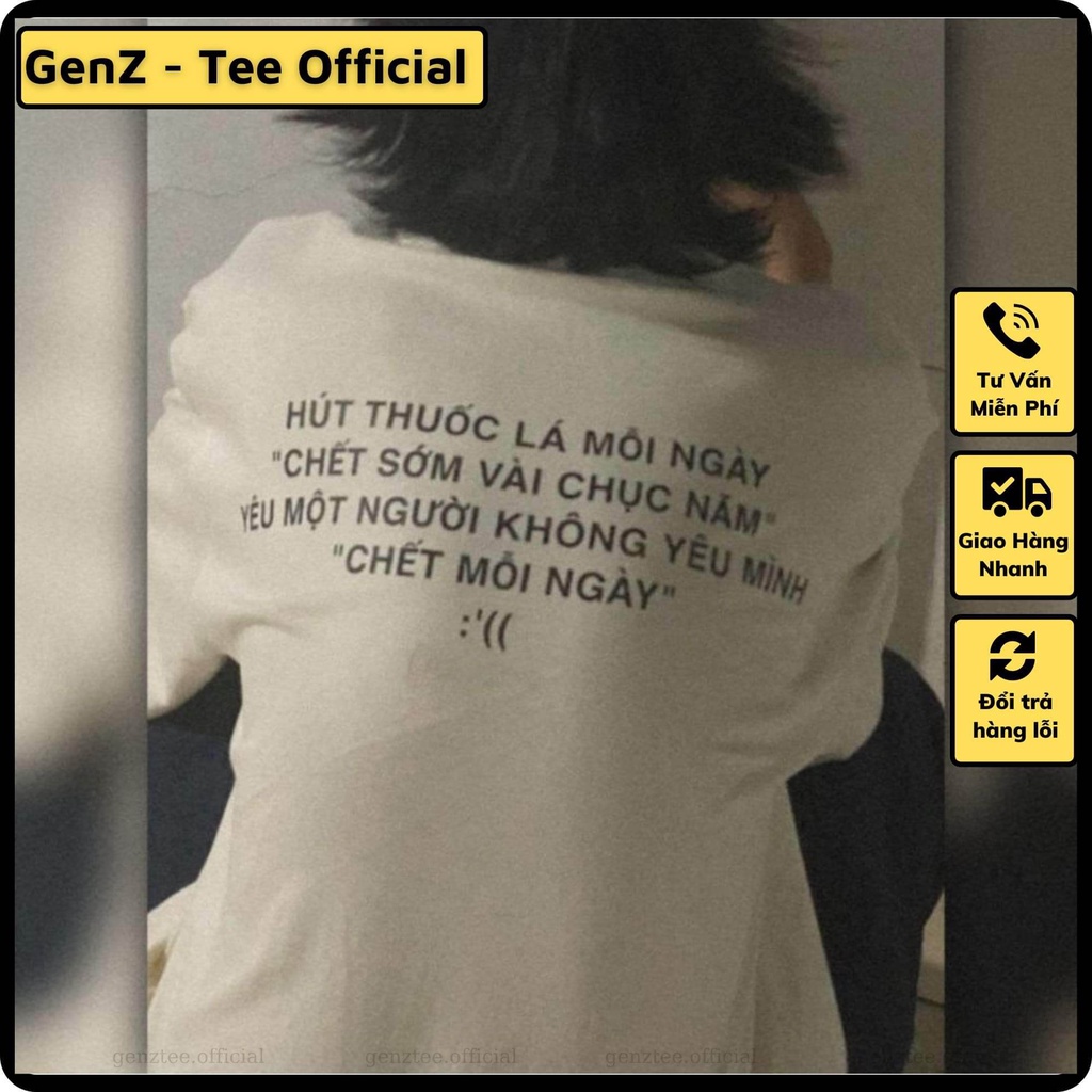 Áo thun HUTTHUOCLAMOINGAY phong cách trẻ trung năng động form rộng nam nữ đủ size