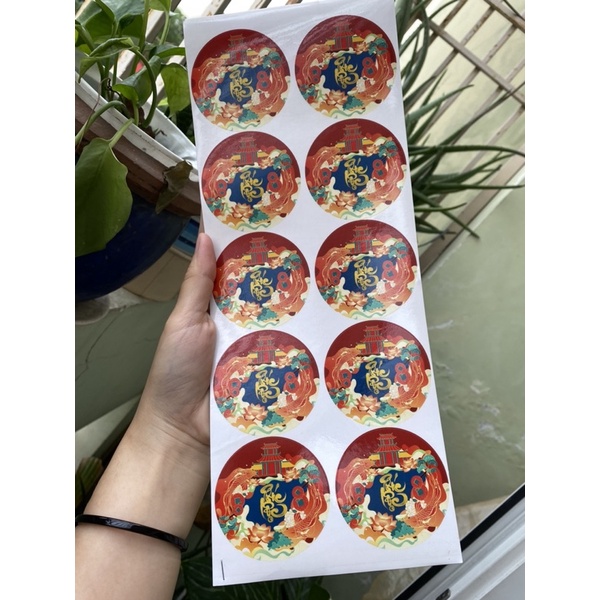 Tem nhãn trang trí Phúc Lộc - Tài Lộc mừng năm mới - Happy New Year Sticker - Tem cán màng @gocdoquyen