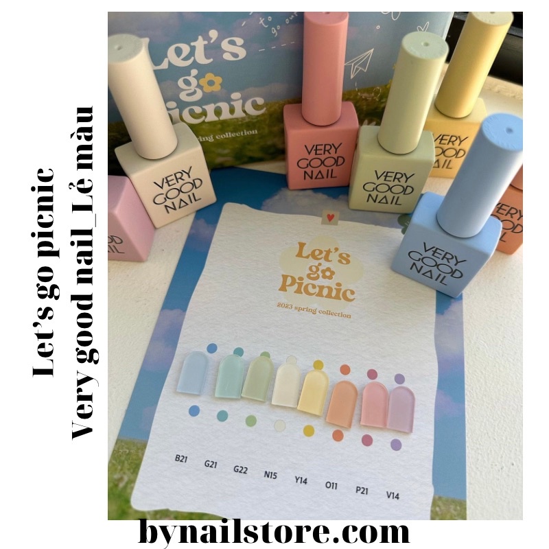 Sơn gel cao cấp Hàn Quốc màu mùa xuân 2023 tách lẻ Let’s go picnic collection (1pcs)