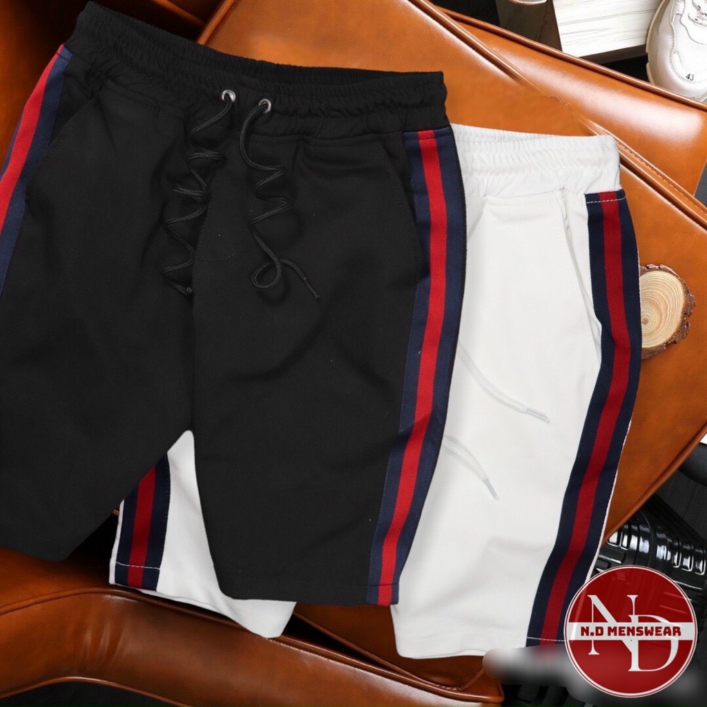 Quần Short Kaki Nam Viền Sọc Đỏ - N.D MENSWEAR