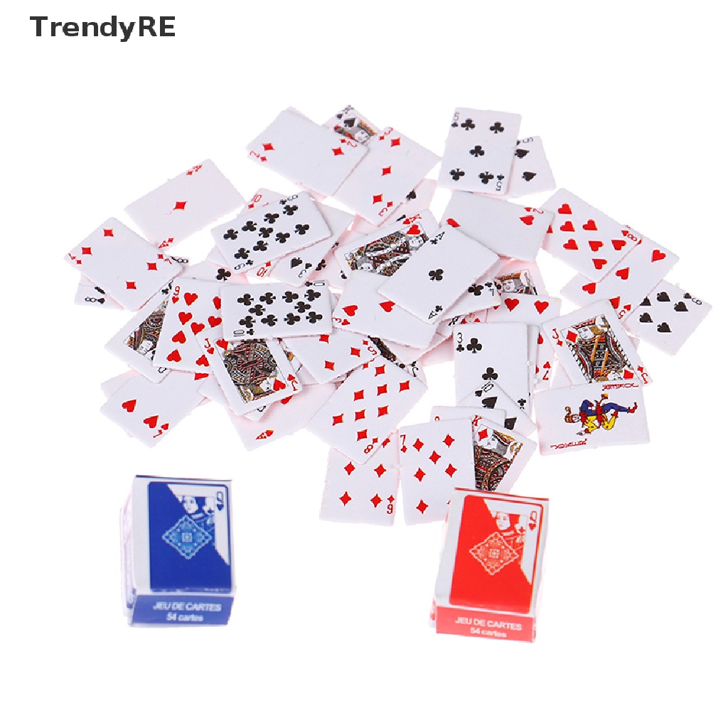 Bộ Bài Mini Dễ Thương Cho Nhà Búp Bê Tỉ Lệ 1: 12