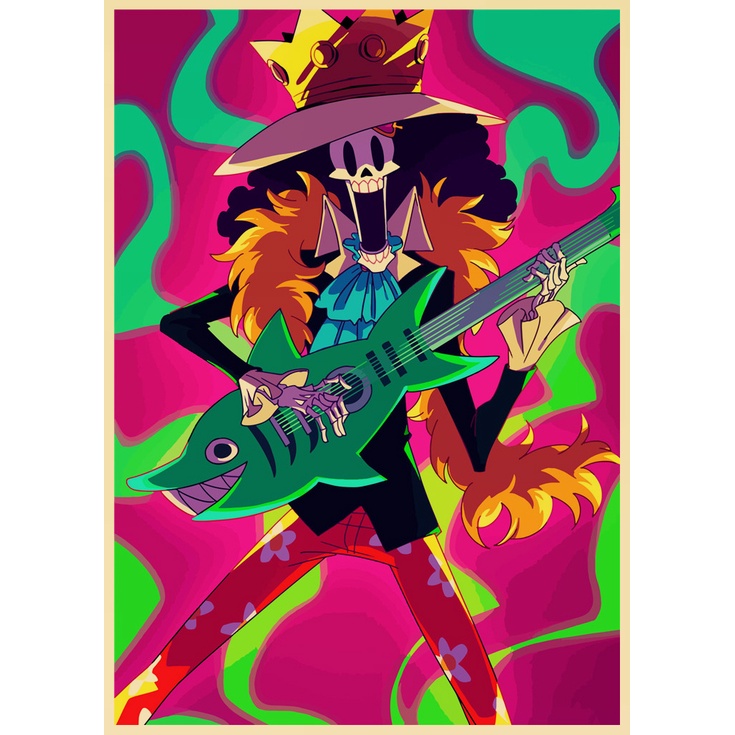 Onepiece nhật bản hot anime retro kraft áp phích giấy áp phích trang trí phòng áp phích trang trí tường áp phích