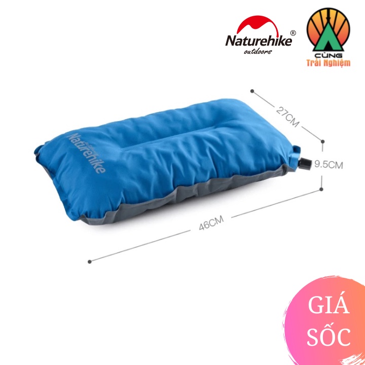 [CHÍNH HÃNG] Gối hơi cắm trại dã ngoại tự bơm hơi Naturehike mã NH17A001-L