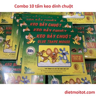 Combo 10 Tấm Keo Dính Chuột - Siêu Dính - Hiệu Quả - An toàn - Dễ sử dụng