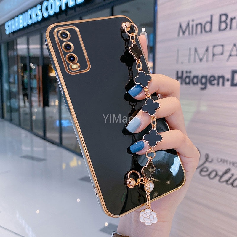 Ốp Điện Thoại Silicon Hình Cỏ Bốn Lá Cho Vivo V2027 V2029 V2026 V2032 V2042 V2043 V2022 V2023 V2025 V2024 V2040 v2035 v2036