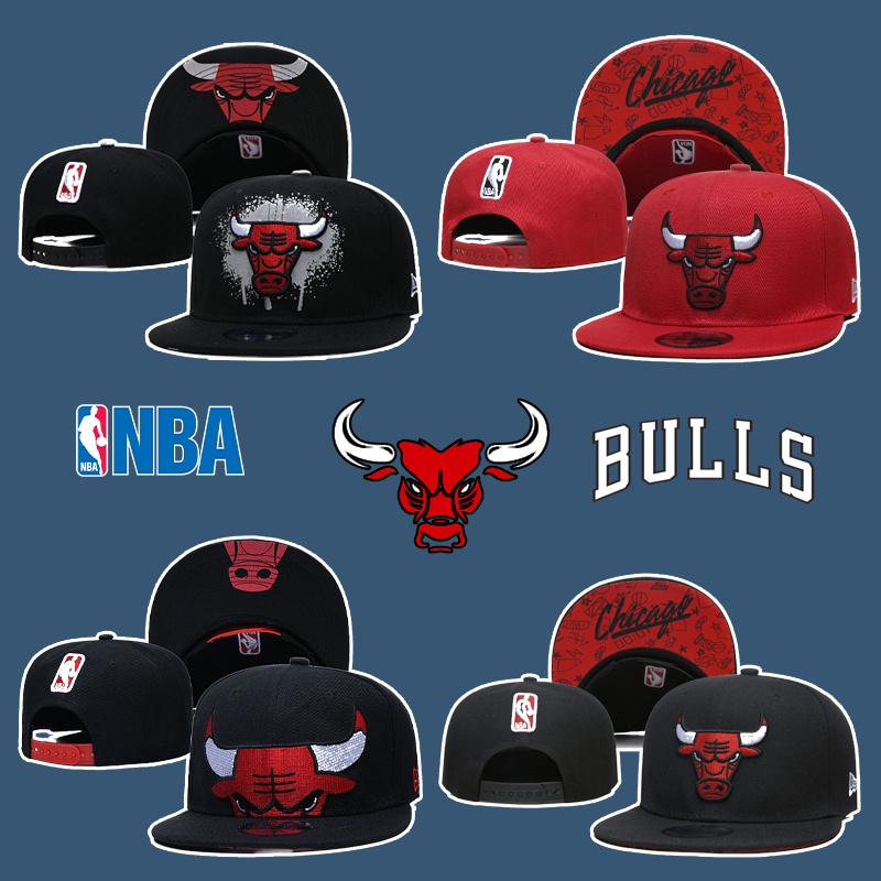 Nba Mũ Lưỡi Trai Thêu Chữ Chicago Bulls Phong Cách Hiphop