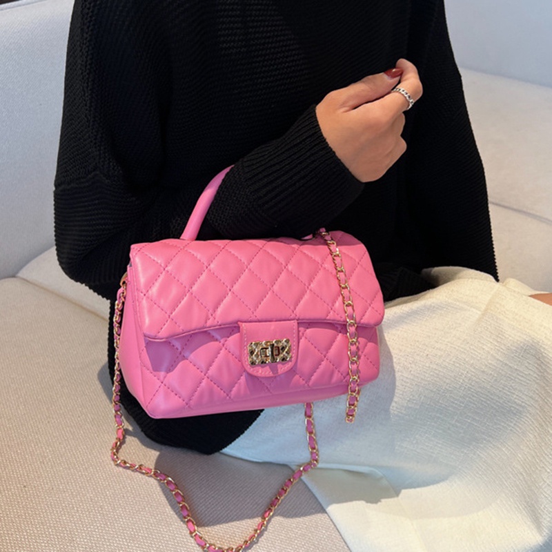 Ielgy Túi Đeo Chéo Thêu Chỉ Hình Thoi Chất Lượng Cao Cho Nữ