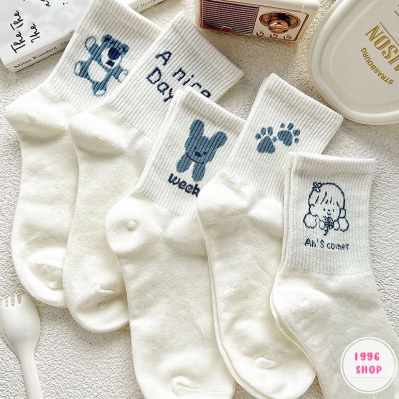 Tất cao cổ, vớ Gấu Dâu Xanh Lotso đáng yêu-M088